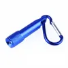 2021 Portable LED ficklampa nyckelkedja Aluminium Alloy Torch ficklampor med karabiner ring nyckelringar gåvor 7 färg