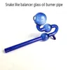 2st Colorful Snake Glass Pipes Glass Oil Burners Bongs Water Pipes Glass Hookahs Rökning Rör Tjock Pyrex Rökningspotten med balancer 30mm Boll