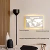 Lâmpadas de parede modernas LED para quarto cozinha cozinha de iluminação interna Lightsle Hotel à beira da cabeceira do mapa mundial lâmpada