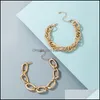 Ссылка цепочки ювелирные изделия2pcs/sets Gold Color Bracelets для женщин Punk Heavy Metal Hollow Geoemtric Регулируемые ювелирные украшения.