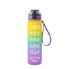 1000ml Gradient Leakproof Fast Flow Trendy Water Bottle With Time Marker and Removable Strainer to Remind You Drink More 32oz HH21-337