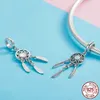 S925 Sterling Silver Pandora Style Charm Bead Bracelet Love Pink Glass Crystal DIY Beads For Bracelets Design jewelry