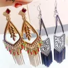 Palace Bohemian Dangle Earrings for Women Fashion Vintage överdriven ädelsten Gold Erardrop Ethnic Classical Drop-Shaped Jewelry267V