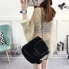 Oversized Loose Korean Stil Kvinnor Toppar Hollow O-Neck Långärmad Jumper Dam Pullover Plus Storlek Casual Kvinna Sticka Tröja 210914