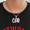 Custom Name Letter Zircon Pendant Necklace 100% Micro Pave CZ Hip Hop Iced Out Tennis Chain Jewelry Dropshipping X0509