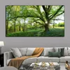 Moderne Forest Green Tree Nature Landscape Posters and Prints Canvas Schilderij Wall Art Foto voor Woonkamer Cuadros Home Decor