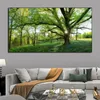 Modern Forest Green Tree Nature Landscape Affischer and Prints Canvas Måla väggkonst Bild för vardagsrum Cuadros heminredning5119156