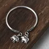 silver elephant bracelet