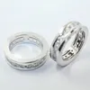 Brand Design Angls de mariage Simple Fashion Jewelry 925 STERLING Silver Full Princess Cut Party White Topaz CZ Diamond Gemstones ETE304U