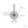 Pendant Necklaces TOPGRILLZ Hip Hop Compass Pendant Iced Out Cubic Zirconia With Tennis Chain Fashion Jewelry Gift For Men Women 2230p