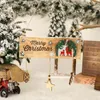 Nieuwe kerstbrief dubbele herten deur teken opknoping sneeuwvlok pentagram wanddecoratie houten ambachten