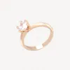 Top Selling Aldrig Fade Sparkling Wedding Ring 18K Rose Gold Plated Princess Cut CZ Diamond Promise Bridal Rings presentillbehör med smycken påsar grossist