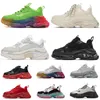 Triple S Sneakers Projektanci Platforma Mężczyzna Kobiet Przypadkowi Buty Wysokiej Jakości Luksusowy Paryż 17FW Wszystkie Białe Prędkość Czarny Różowy Vintage Tata Trenerzy OutdoorV