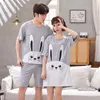 Women's Sleepwear Couples Short Sleeve Cute Cartoon Nightgowns For Women Summer Night Dress Nightdress Men Pyjama Homewear Home Clothes