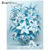 ダイヤモンドペインティングエバーシン5Dフルラウンドドリルフラインストーンの花の写真DIY刺繍花ビーズ壁紙