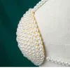 INS regolabile perle intrecciate sexy imbracatura catena toracica gioielli superiori per le donne collana di perle corpo reggiseno seno