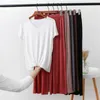 Ensemble de 2 pièces Modal Homewear pour femmes Couleur unie Pyjamas en vrac T-shirt à manches courtes et pantalons Vêtements de maison d'été 210830