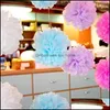 Grinaldas decorativas festivas casa Gardenwholesale- 1 pcs largr 12inch adereças decoração flores para material de carros papel tecido pompons casamento