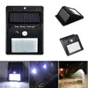 Energia solar 20 LED PIR Motion Sensor à prova d 'água Luz de parede ao ar livre Jardim Lâmpada de segurança