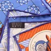 90cmの新しい手作りのひだのひだのシルクスカーフレディースツイル宮殿の装飾印刷ファッションショールヘッドスカーフハンカチ