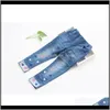 Kläder Baby Maternity Drop Leverans 2021 Fashion Girls Broderi Denim Baby Mjuk Bomull Jeans Kids Vår Höst Casual Byxor Barn Ela