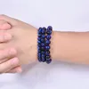 Странство с бисером 6-12 мм классический натуральный синий браслет для глаз тигра для мужчин Женские каменные бусины упругие веревки Будда браслеты Inte22