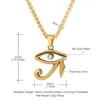 Hänge Halsband Kpop Eye Of Horus Halsband Egyptian Spiritual Smycken Rostfritt stål Guld/Svart Färg Ra For Men P3318