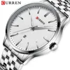 Curren Luxury Brand Menh Quartz Watc Fashion Business Mens Klockor Vattentät Casual Armbandsur Male Clock Relogio Masculino 210517