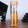 Voyage Drinkware Portable Double paroi Verre Thé Infuseur Verre Tumbler Filtres en acier inoxydable Le filtre à thé 210914