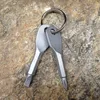 Tournevis porte-clés poche extérieure 2 couleurs Mini jeu de tournevis porte-clés avec fente Phillips main clé pendentifs personnalité