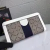 Женщины Long Standard Vintage Wallet Двухцветная полоса волокна двойная буква G Zipper Classic Ladies Coin Swork Larde Multi-Card Slot 2117