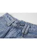 2022 Jeans da donna Pantaloncini Vintage Casual Elegante Vita alta Primavera Donna Y2K E-girl Baggy A Line Gamba larga Pantaloni corti Plus Size Y220311