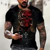 T-shirts pour hommes Hommes et femmes Impression 3D T-shirt Mode d'été Vêtements Personnalité urbaine Tendance Lâche Manches courtes surdimensionnées