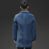 Men's Leather & Faux Real Sheep Shearling Fur Coat Winter Jacket Men Wool Coats Mens Double-side Wear Suede Jackets L18-7205 MY1457