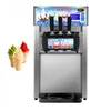 Three Flavors Soft Serve Ice Cream Machine Commercial Desktop Sweet Cone Makers Vending