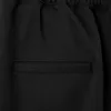 [EAM] taille haute élastique noir grande taille chaîne en métal pantalon coupe ample pantalon femmes mode printemps automne 1DD6350 21512