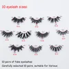 10 Pairs / Set 5D Kabarık Lashes Karışık Stil Kalın Yanlış Kirpik Faux Kirpik Uzatma Makyaj Araçları