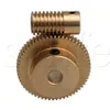 0.5 Modulus Brass Metal Speed Reducer with 60 Teeth Worm Wheel 5mm Bore Gear Shaft