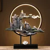 Waterfall Backflow Incense Burner Buddha Electric Large Metal Zen Incense Burner Rockery Church Incensario Home Decor DG50IB