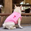 Enkel väst husdjur T-shirt Andningsbar tunn husdjur Sweatshirts Dog Apparel Sommar Bulldog Teddy Dogs Västar Kläder