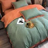 Yatak Setleri Saf Pamuk Yorgan Kapak Set Yatak çarşafları ile Tek / Kraliçe / Kral Boyutlu Yorgan Geometrik Yorgan Çift Kişilik