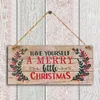 Jul nyårsdörr hängande skylt trä xmas träd prydnad hem hänge dekorationer party leveranser av havet lle10515