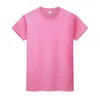 Nuova T-Shirt T-shirt a colori solidi Round Color Summer Cotton Bottoming Shirt da uomo a maniche corte e donna a maniche lunghe