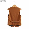Women V Neck Solid Color Slim Linen Vest Jacket Ladies Retro Sleeveless Single Breasted Casual WaistCoat Chic Tops CT706 210420
