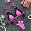 Damski stroje kąpielowe Bikini Swimsuit Kobiece Sense Beach Net Gaza Bandage Atrament Druk Drukowanie Odkryty Kostium Kostium