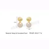 S925 aiguille femmes bijoux simulé perle balancent boucle d'oreille conception populaire élégant Champagne blanc perle boucles d'oreilles pour les femmes