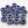 Großes Loch Naturstein Charms Chakra Heilung Pendel Kugel sechseckiges Prisma rosa Rosenquarz Lapis Amethyst Anhänger DIY Halskette Ohrringe Schmuckherstellung 14 x 8 mm