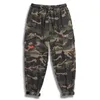 Oversized XXL-7XL tide brand men's pants loose casual camouflage non-elastic T-shaped fashion trousers X0621