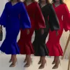 Kvinnor Party Dresses Long Lantern Sleeves V Neck Bodycon Fira Evenemang Elegant Office Ladies Tillfälle Vestidos Kvinna Robes 210416