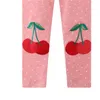 Jumping Metrów Spadek Wiosna Cherry Haft Girls Legginsy Spodnie Dots Cute Childrens Ubrania Skinny Spodnie dla niemowląt Spodnie 20211229 H1